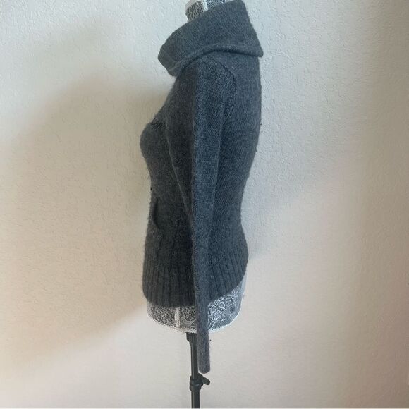 Harley Davidson Wool Blend Cable Knit Gray Zip Up Jacket Women’s Size XS - Picture 3 of 8